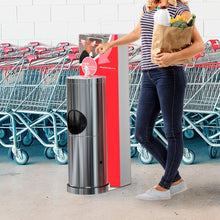 Afbeelding in Gallery-weergave laden, Informatie kolom met desinfectie doekjes en afvalemmer