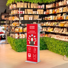 Afbeelding in Gallery-weergave laden, Ontsmettingsdispenser met sensor, standaard en INFO LIGHTBOX