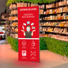 Afbeelding in Gallery-weergave laden, Ontsmettingsdispenser met sensor, standaard en INFO LIGHTBOX
