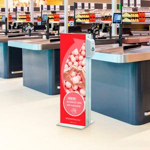Informatie kolom met Desinfectie Dispenser - variant S